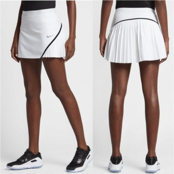 white nike golf skirt